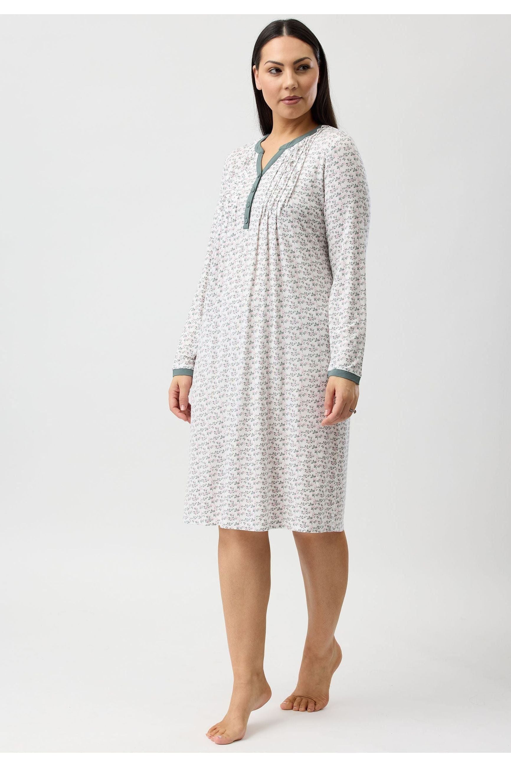 Yuu Blossom Viscose Knit Nightie -Olive(L Only)