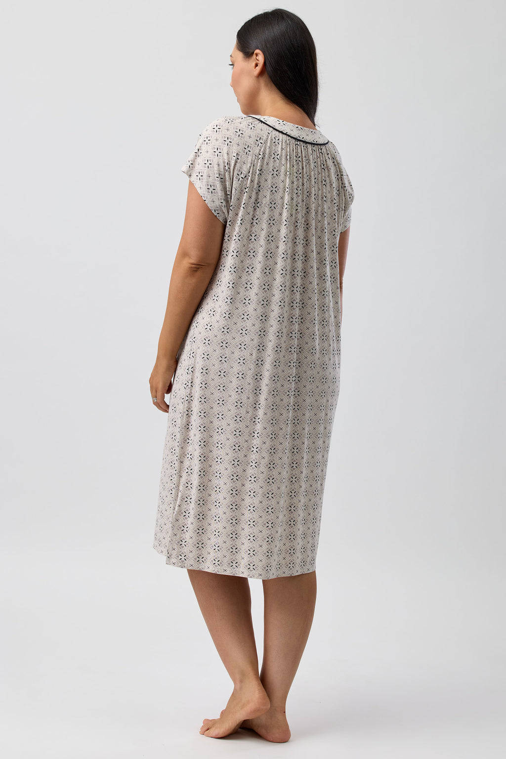 Yuu Kenya Viscose Knit Short Nightie -Sandstone(M/L/XL)