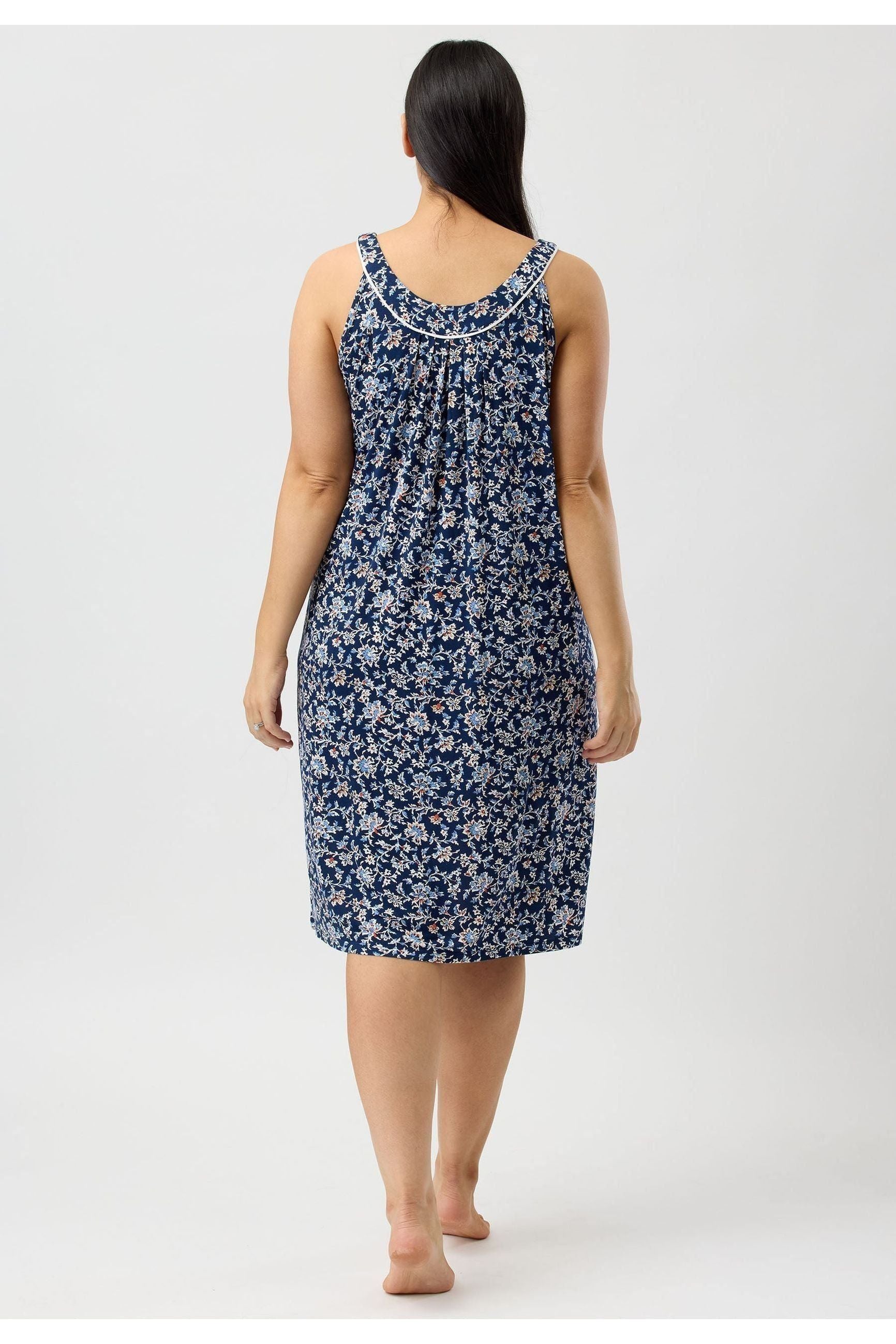 -Yuu Java Viscose Knit Short Nightie -Navy(S & 2X)