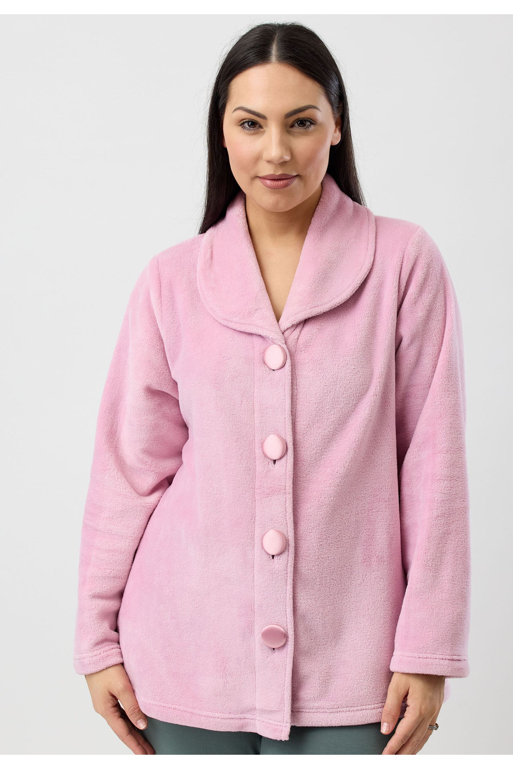 Yuu Polyester Fleece Bed Jacket -Blush(L Only)
