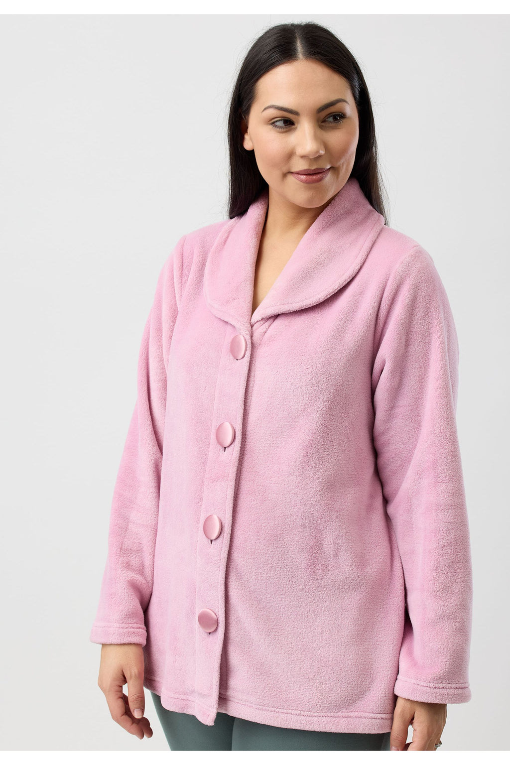 Yuu Polyester Fleece Bed Jacket -Blush(L Only)