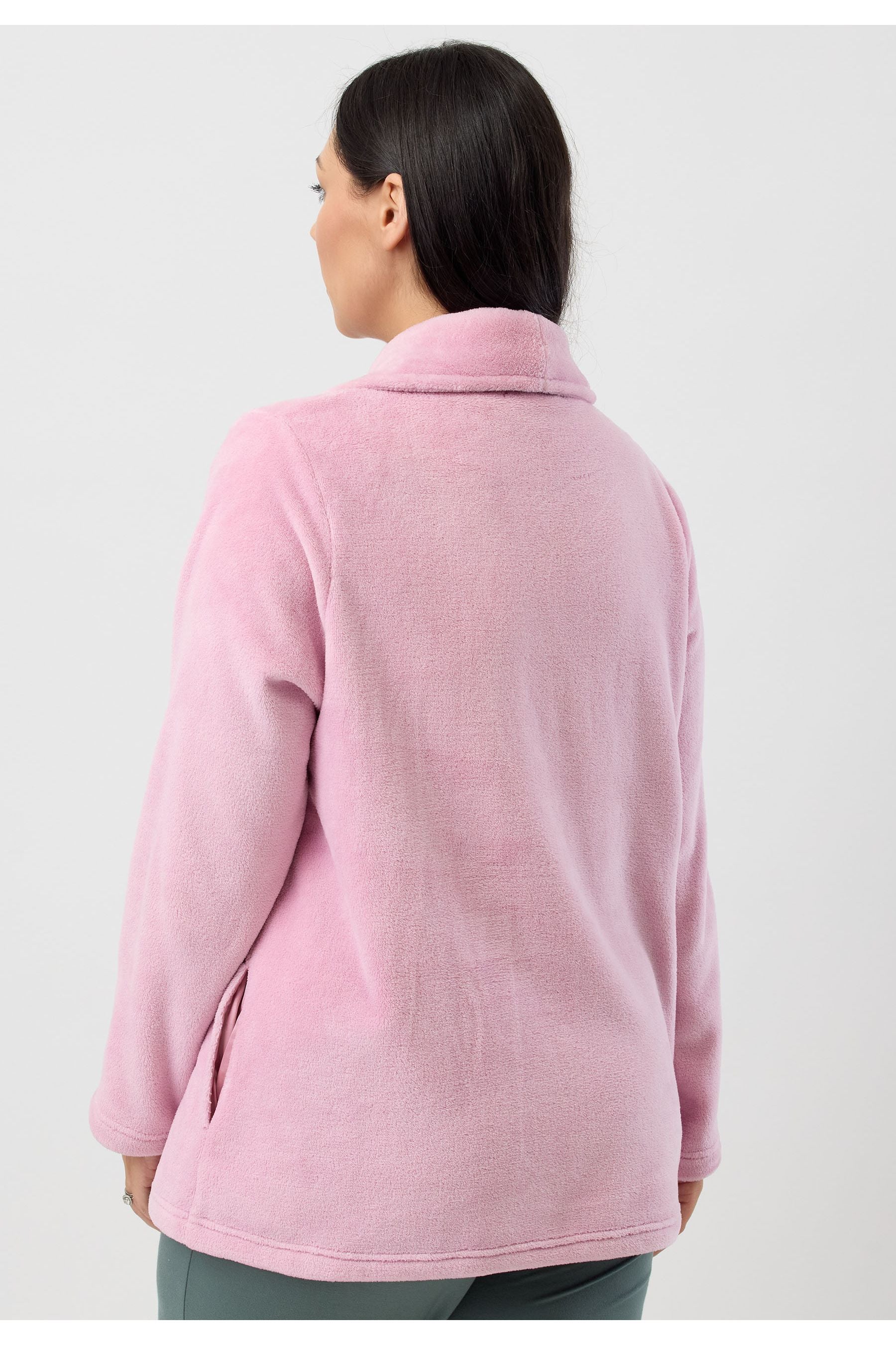 Yuu Polyester Fleece Bed Jacket -Blush(L Only)