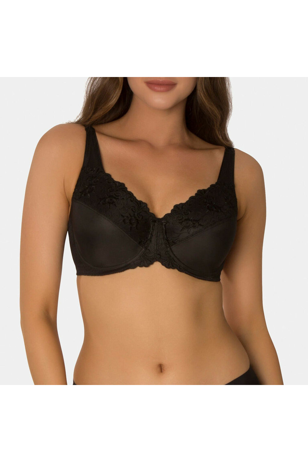 Triumph Embroidered Minimizer Bra -Black
