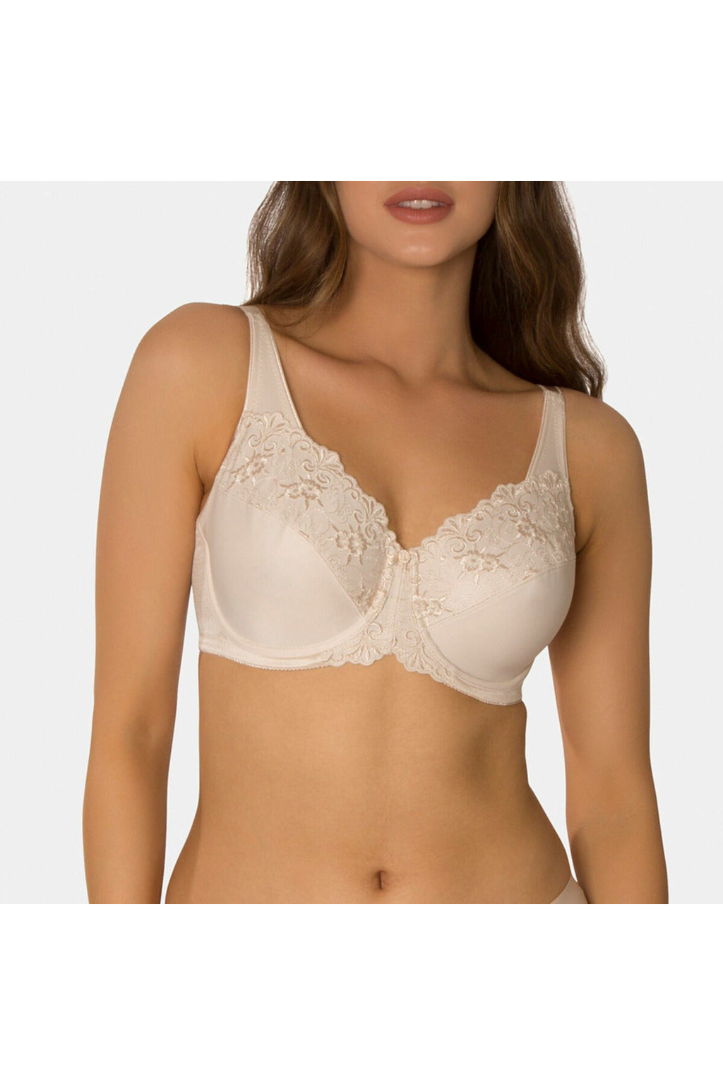 Triumph Embroidered Minimizer Bra -Fawn