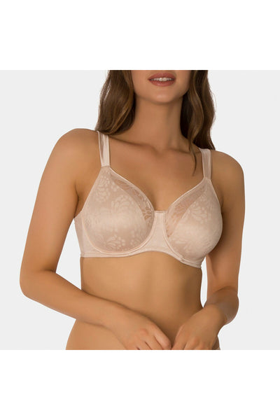 Embroidered Minimizer Wired Bra - Fawn / 12D