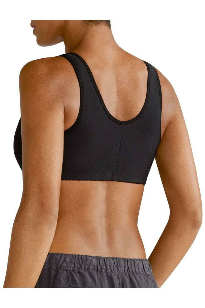 Amoena Frances Front Fastening  Cotton Bra -Black