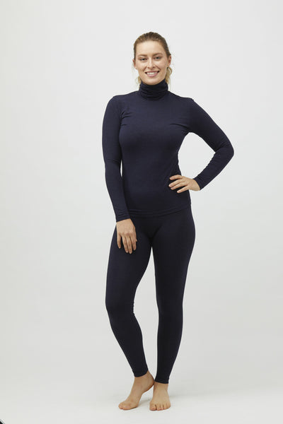 Tani Modal Long Sleeve Turtle Neck Top -Midnight Marle(18 Only)