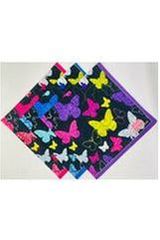 Armando Caruso Bright Butterfly Handkerchief -Pink/Blue/Purple