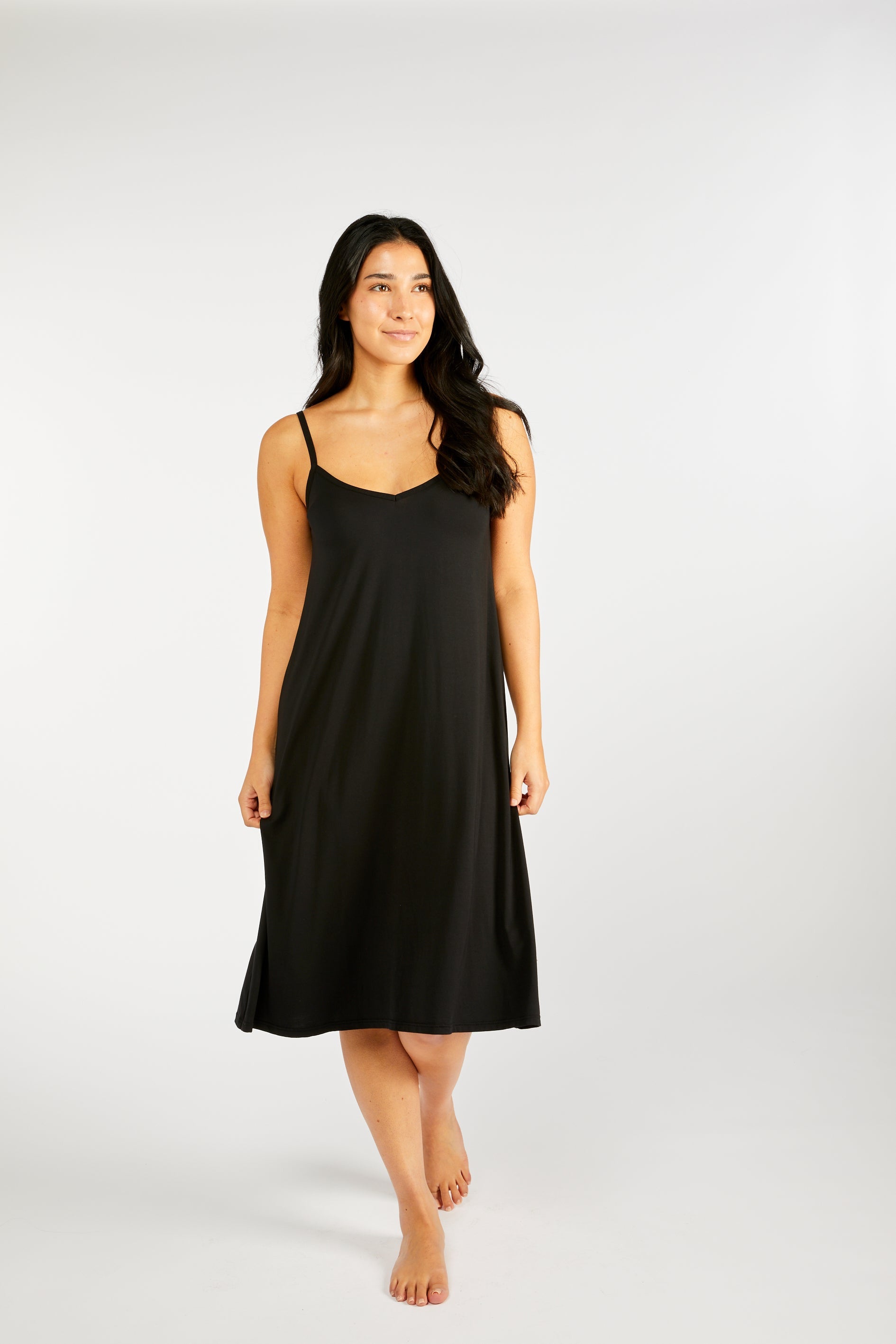 Tani Amy Modal Relaxfit Full Slip -Black