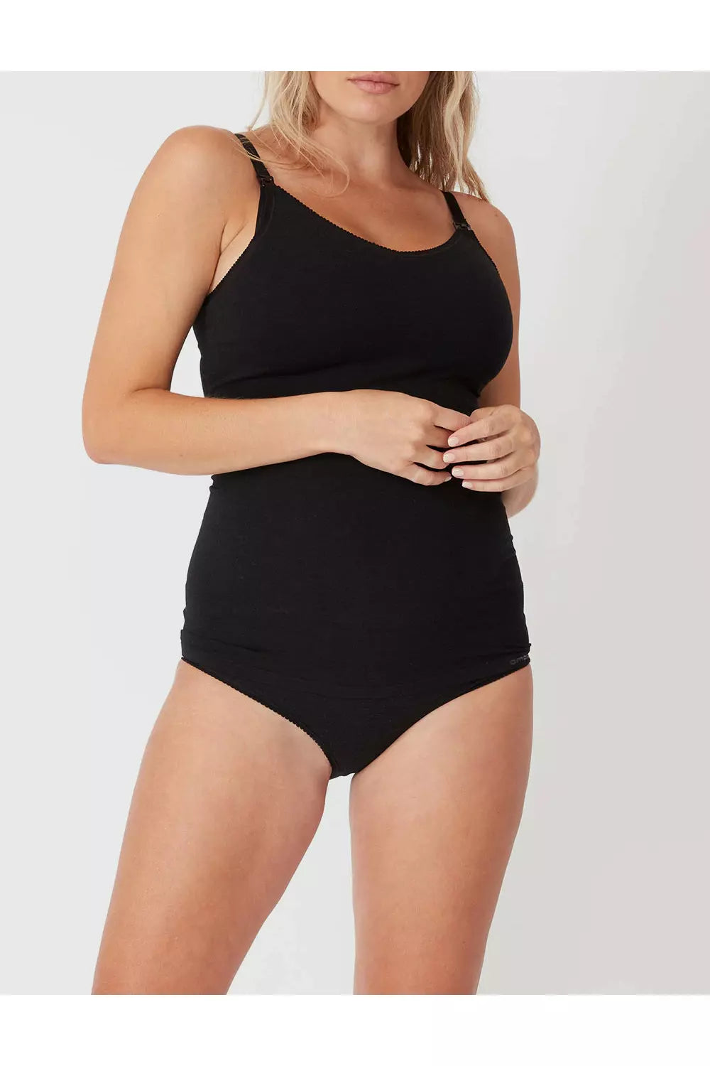 Ambra Bamboo Maternity Cami -Charcoal Marle(8-10 Only)