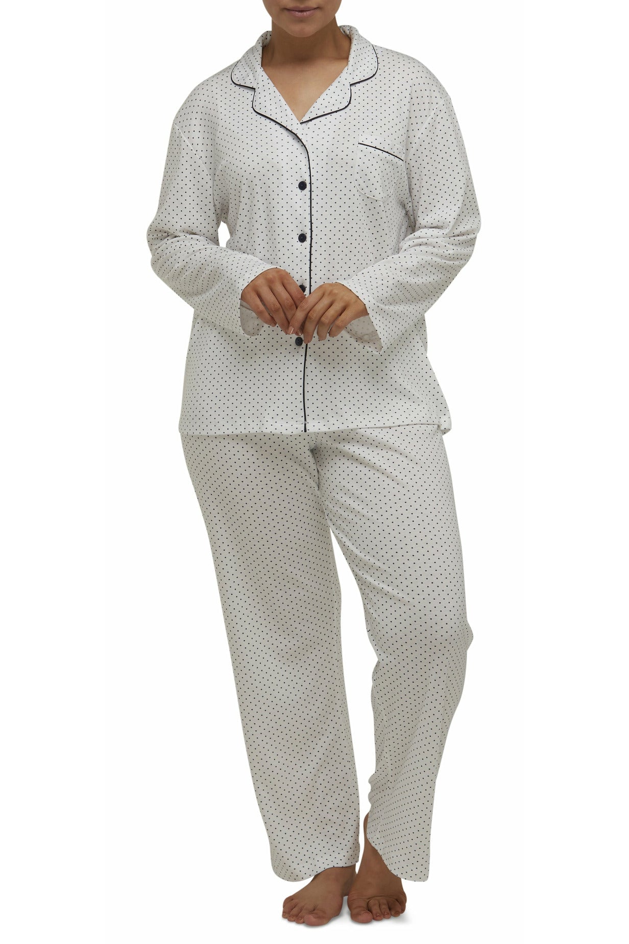 Schrank Spot Poly/Cotton Interlock PJ -Ivory(24 & 26)