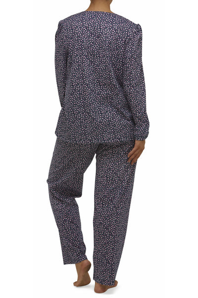 Schrank Ditsy Cotton Knit Pyjama -Navy(24 Only)