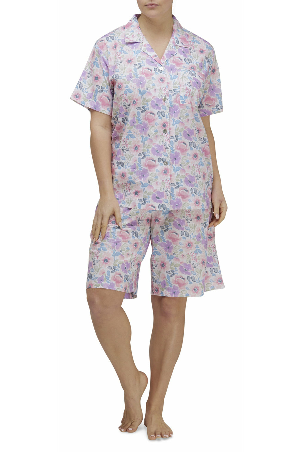 Schrank Jade Cotton Short Leg Pyjama -Pink(20 Only)
