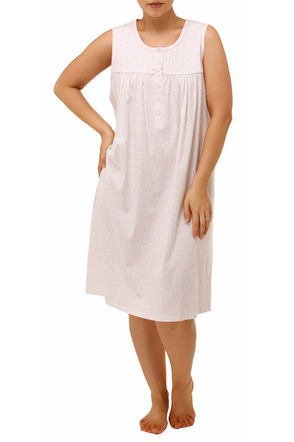 Schrank Ditsy Poly Cotton Knit Short Nightie Pink 26 Only Plaza Lady Salon