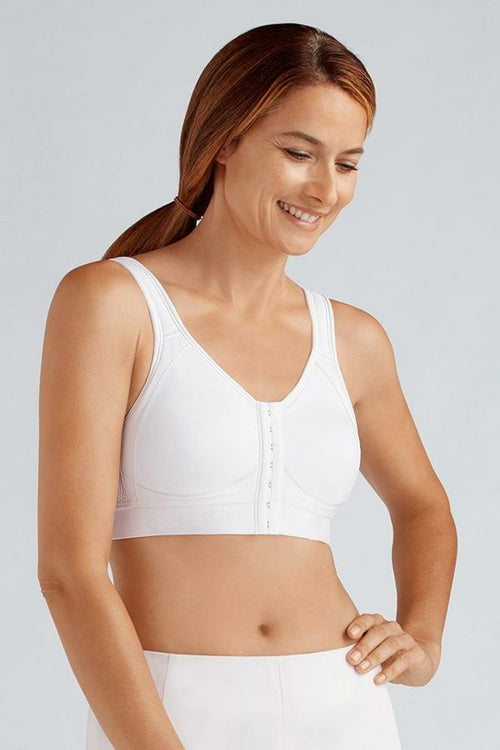 Amoena Ester Front Fastening Post Surgery Bra -White(14D/14DD/16C/16D/18D/18DD/20D)