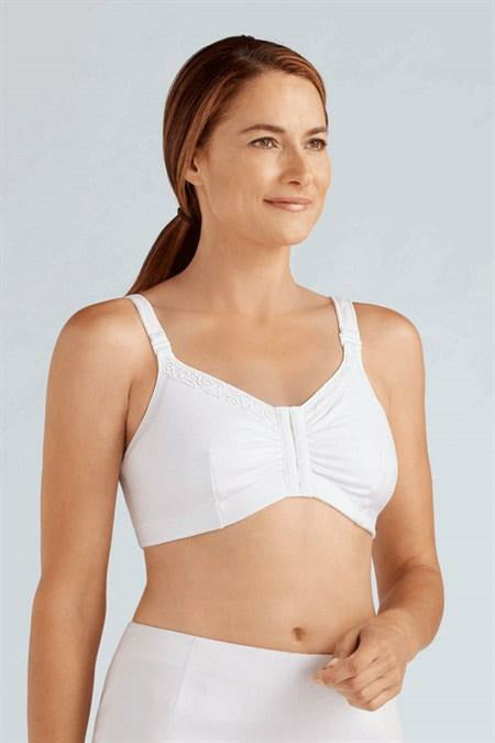 Amoena Hannah Front Fastening Wirefree Bra -White