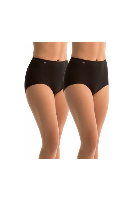 Triumph Sloggi Full Brief Twin Pack -Black